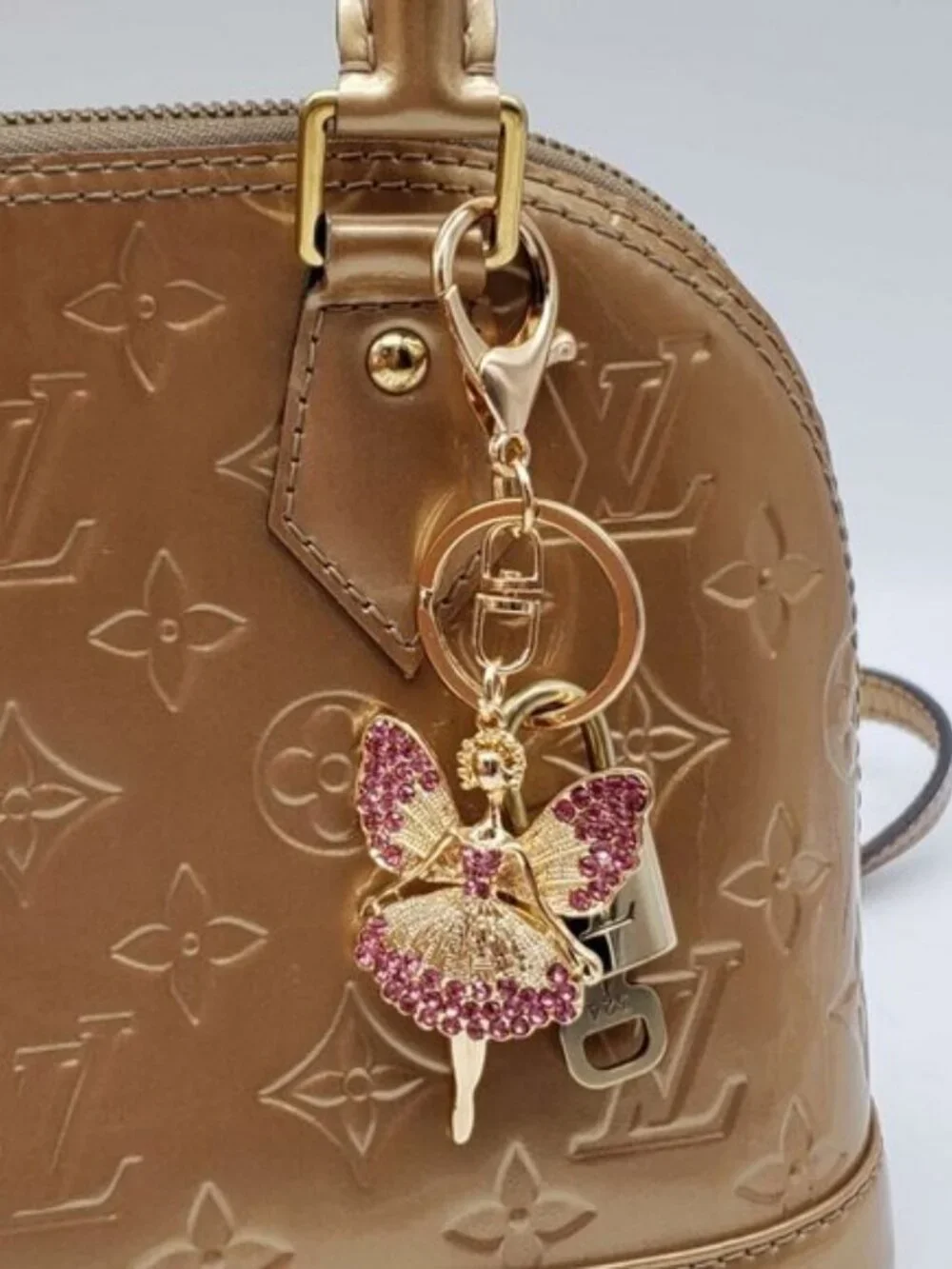 Authentic Louis Vuitton Padlock Gold 🔒 Key Set + Unbranded Fairy Keychain Charm